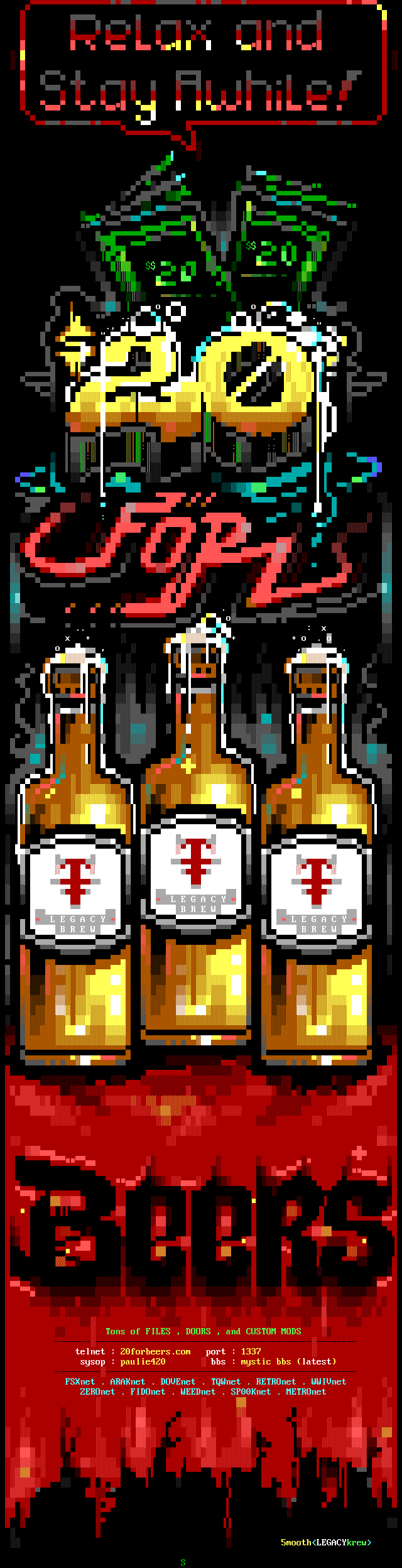 2o fOr beeRS: its own screen, 156 rows