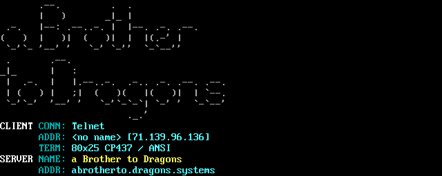 A Brother to Dragons: its own screen, 16 rows