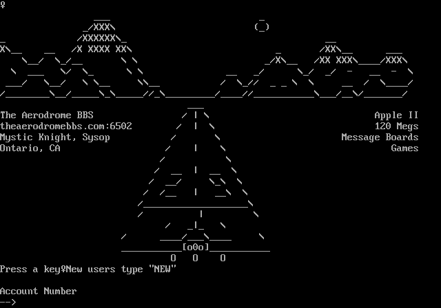Aerodrome: screen 1, 28 rows