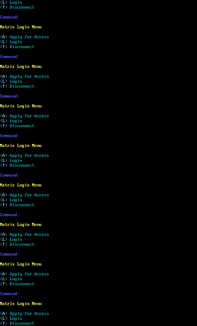Air & Wave BBS: its own screen, 66 rows