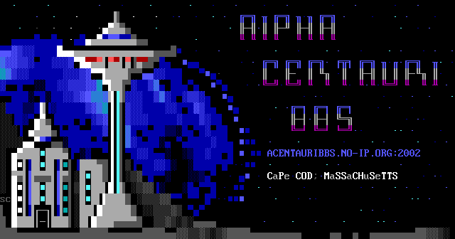 Alpha Centauri BBS: screen 1, 21 rows