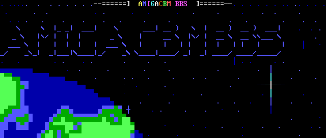 Amiga CBM BBS: its own screen, 17 rows