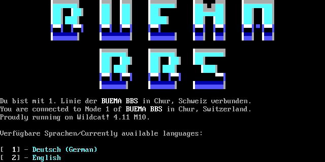 BUEMA BBS: its own screen, 20 rows