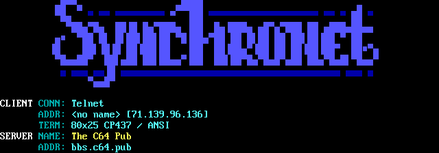 C64 Pub: screen 1, 14 rows