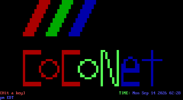 COCONet: its own screen, 22 rows