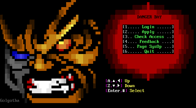 Danger Bay BBS: screen 3, 22 rows