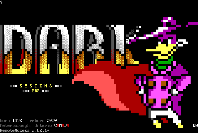 Dark Systems BBS: screen 1, 27 rows
