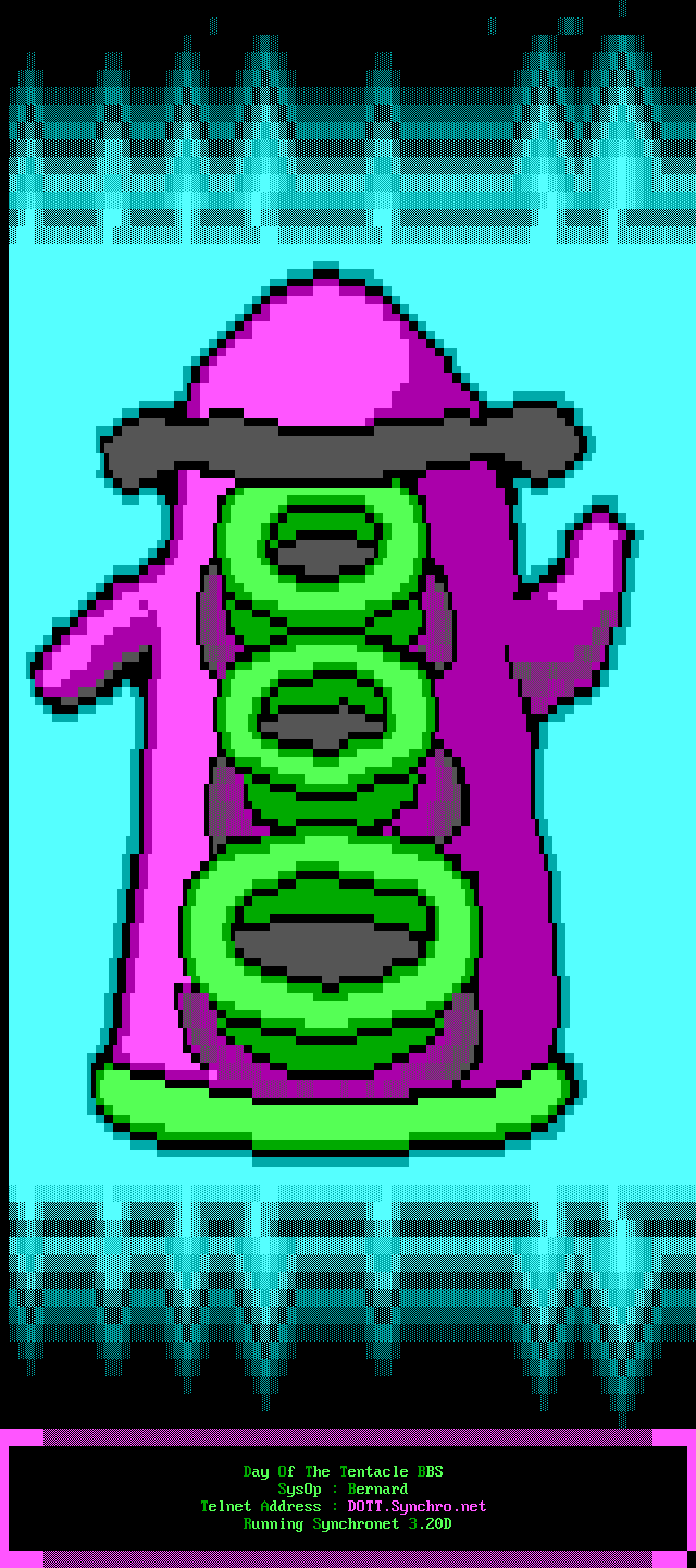 Day Of The Tentacle: its own screen, 90 rows
