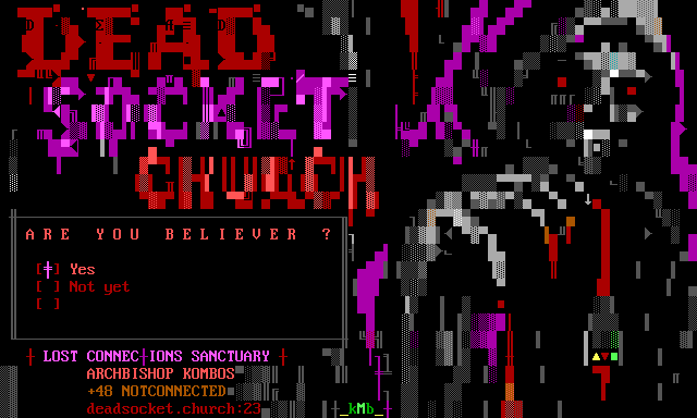 Dead Socket BBS: screen 2, 24 rows