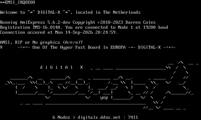 Digital-X: its own screen, 24 rows