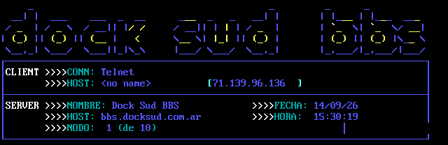 Dock Sud: its own screen, 13 rows