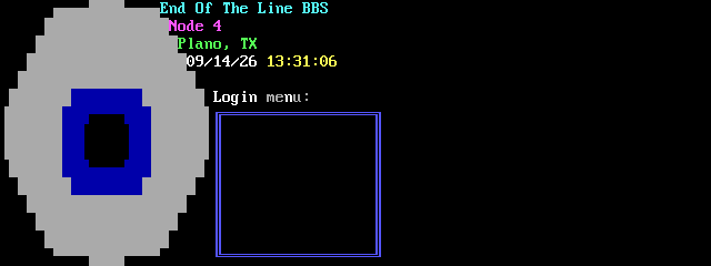 End Of The Line BBS: screen 2, 15 rows