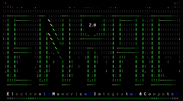 ENiAC 2.0 BBS: its own screen, 22 rows