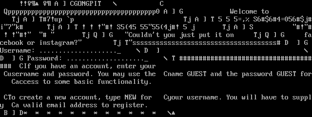 Gongpit, The: its own screen, 15 rows
