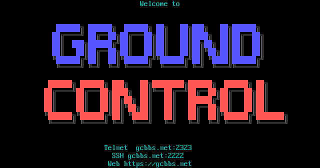 Ground Control BBS: screen 2, 21 rows