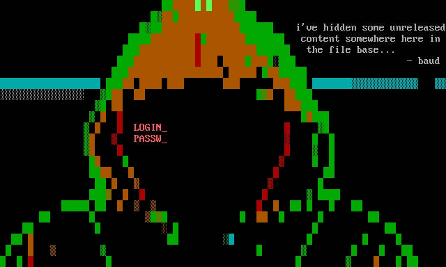 House of Baud BBS: screen 2, 24 rows