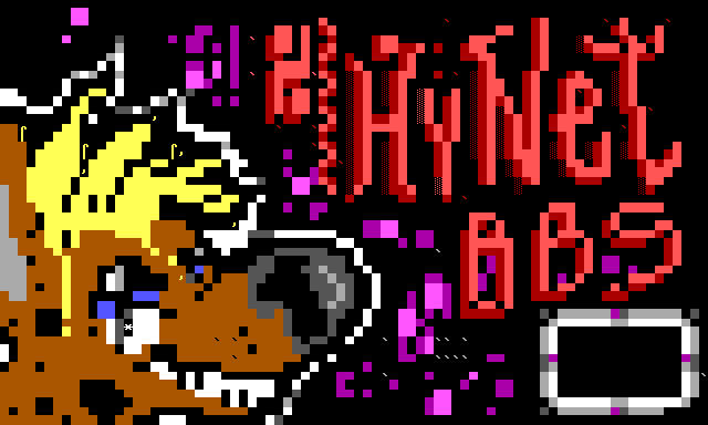 HyNET BBS: its own screen, 24 rows