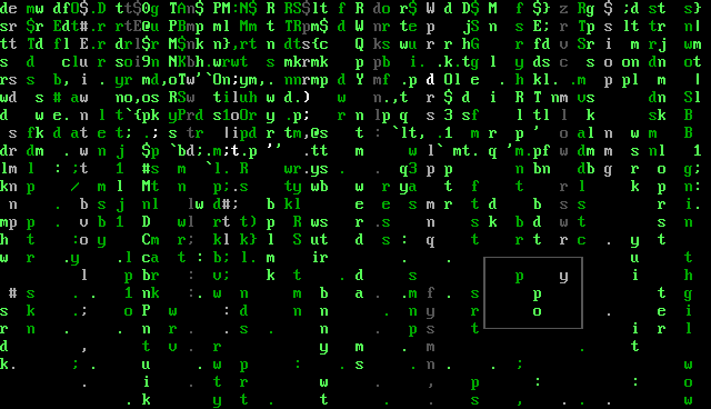 Jupiter: its own screen, 23 rows
