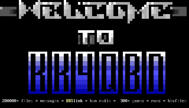 KK4QBN BBS: its own screen, 23 rows