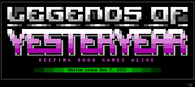 Legends of Yesteryear: its own screen, 18 rows