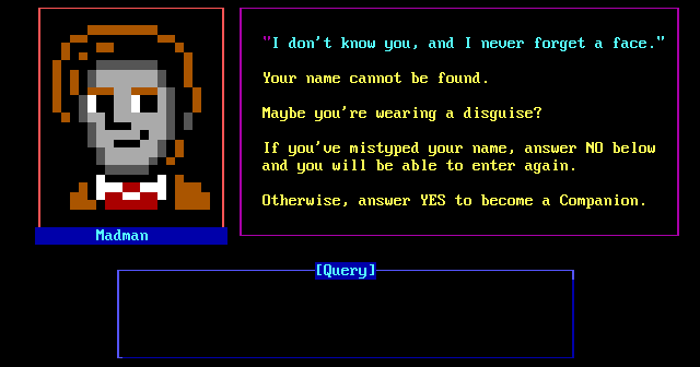 Madman with a Blue Box: screen 3, 21 rows