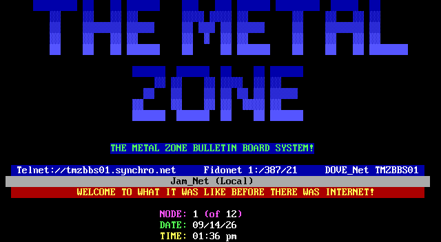 Metal Zone: its own screen, 22 rows