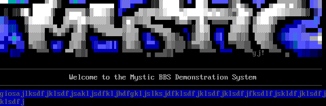 Oshaboy BBS: its own screen, 13 rows