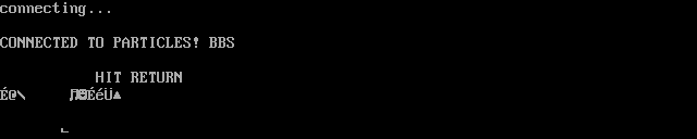 Particles! BBS: screen 1, 8 rows