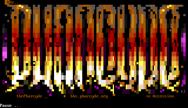 Pharcyde BBS: screen 3, 23 rows