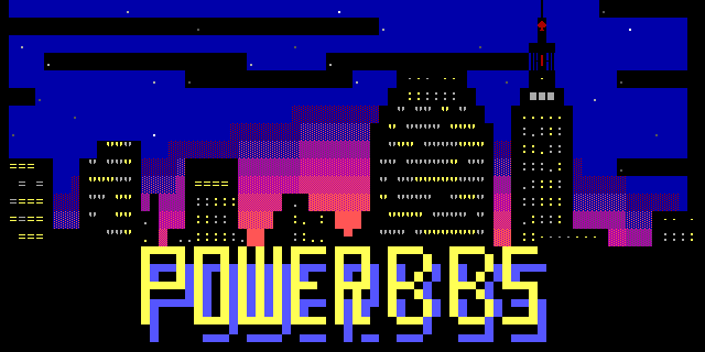 Power BBS: its own screen, 20 rows