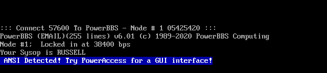Power BBS: screen 2, 9 rows