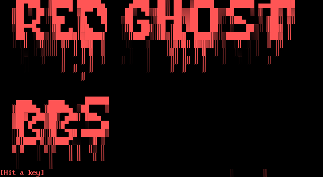 Red Ghost BBS: screen 1, 22 rows