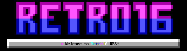 Retro16 BBS: screen 2, 11 rows
