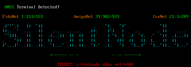 Silent Node BBS: its own screen