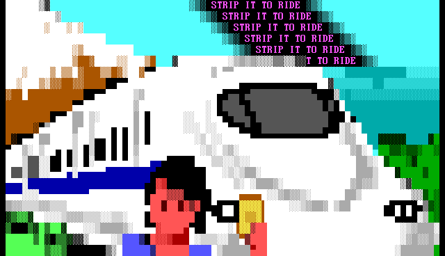 Strip It To Ride: its own screen, 23 rows