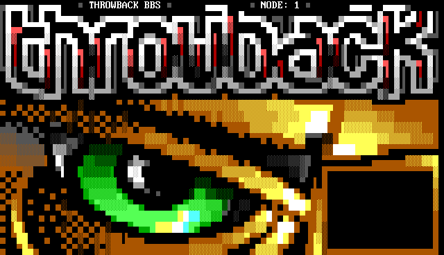 Throwback BBS: its own screen, 23 rows