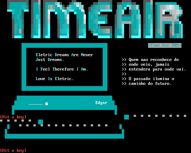 Time Air BBS: its own screen, 32 rows