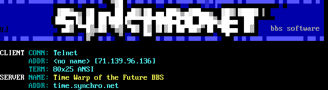 Time Warp of Future: its own screen, 11 rows