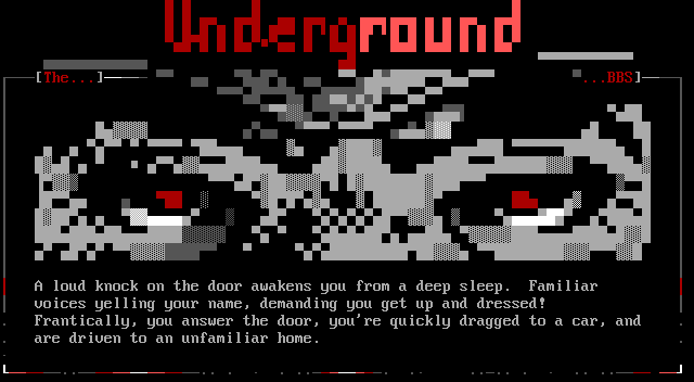 The Underground: its own screen, 22 rows