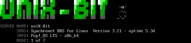 Unix-Bit BBS: screen 2, 9 rows