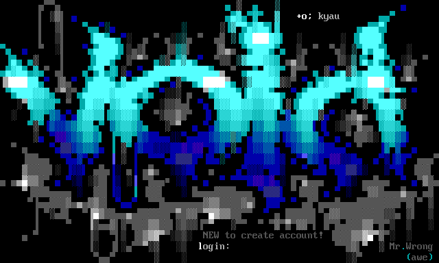 VOID BBS: its own screen, 24 rows