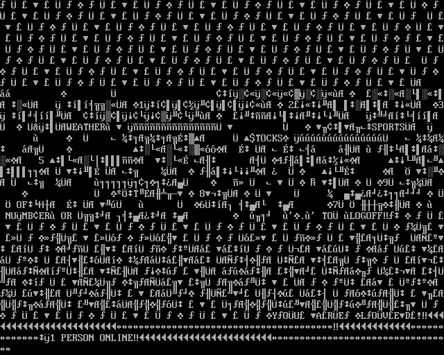 WORD BBS: its own screen, 32 rows